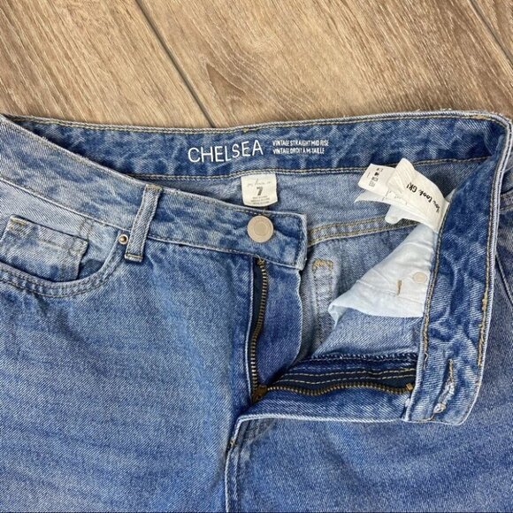 Mandee Chelsea Vintage Straight Mid Rise Jeans - Picture 6 of 15